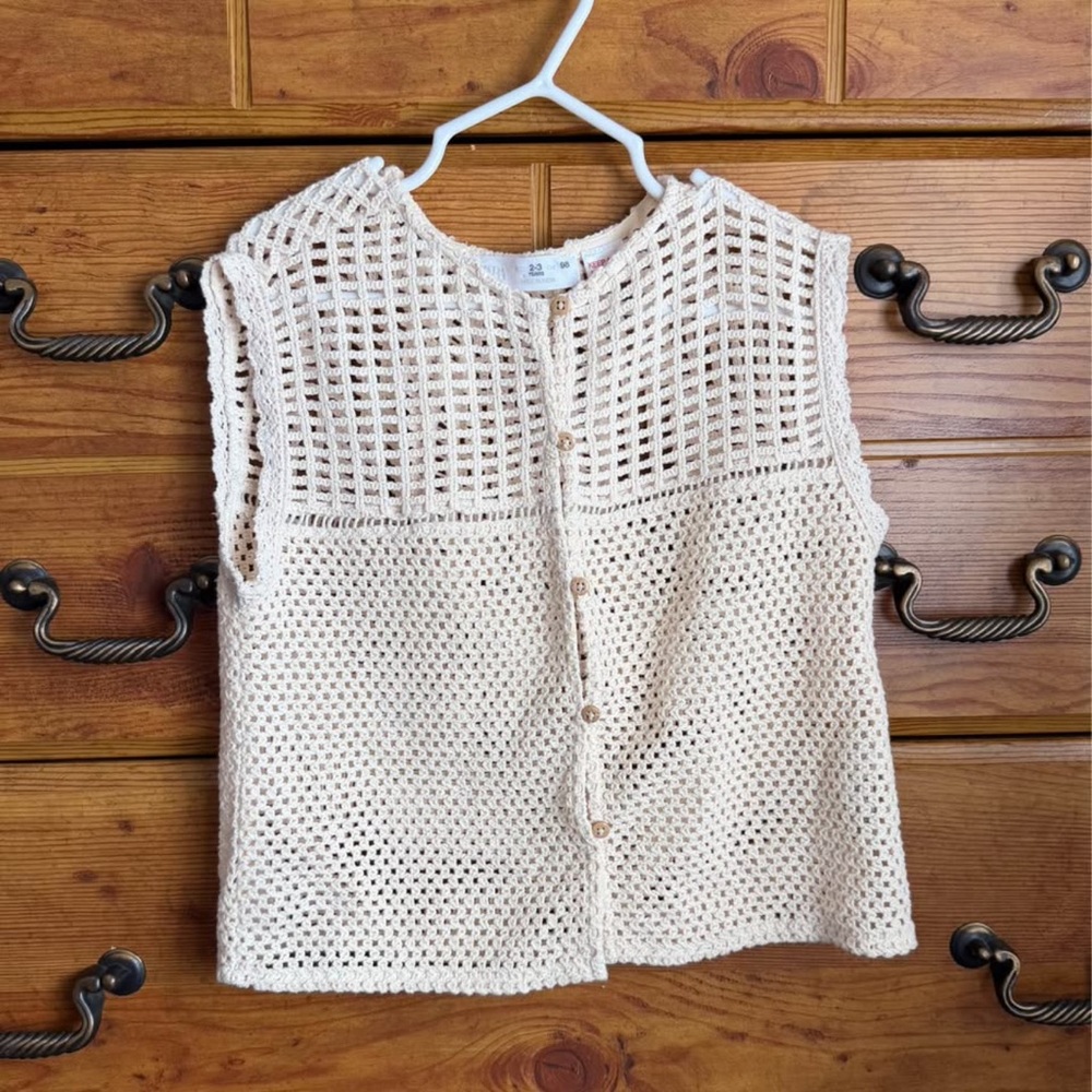 Zara Toddler size 2-3 crochet vest